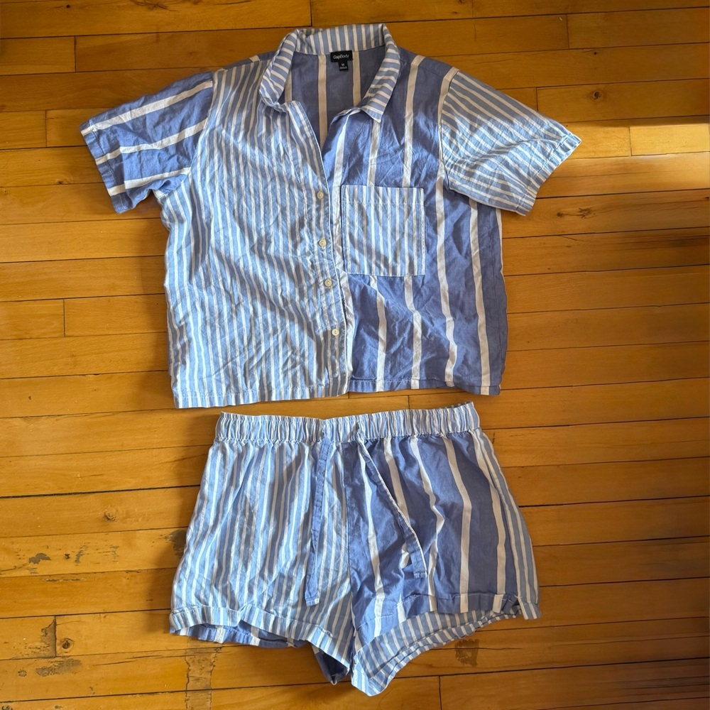 100% Cotton GAP Body Striped Pyjamas | Size M
